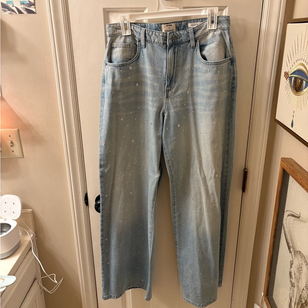 Cotton On Light Blue Relaxed Wide Jeans